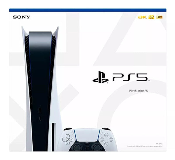 Console Playstation 5 Sony, SSD 825GB, Controle sem fio DualSense, Com Mídia Física, Branco - 1214A