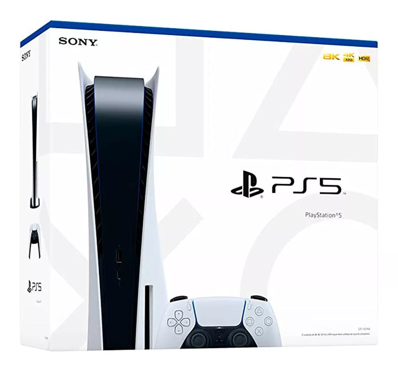 Console Playstation 5 Sony, SSD 825GB, Controle sem fio DualSense, Com Mídia Física, Branco - 1214A