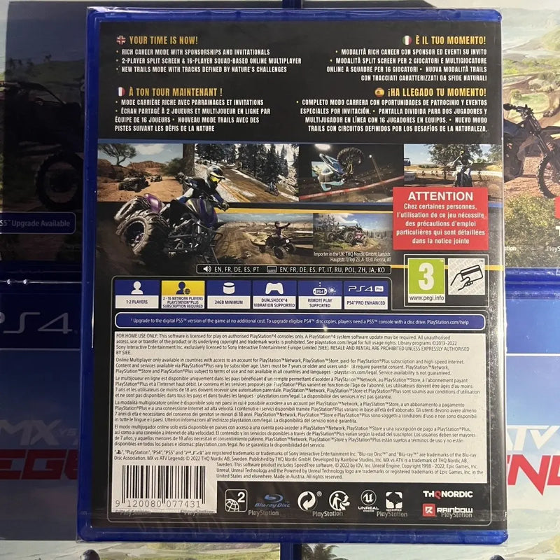 MX vs ATV Legends Brand New Sony Genuine Licensed Car Racing Game Cd PS4 Playstation 5 Playstation 4 Game Card Ps5 Games