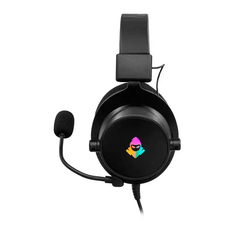 Mancer Aura Gamer Headset, RGB Drivers 50mm, Black, MCR-AUR-RGB01