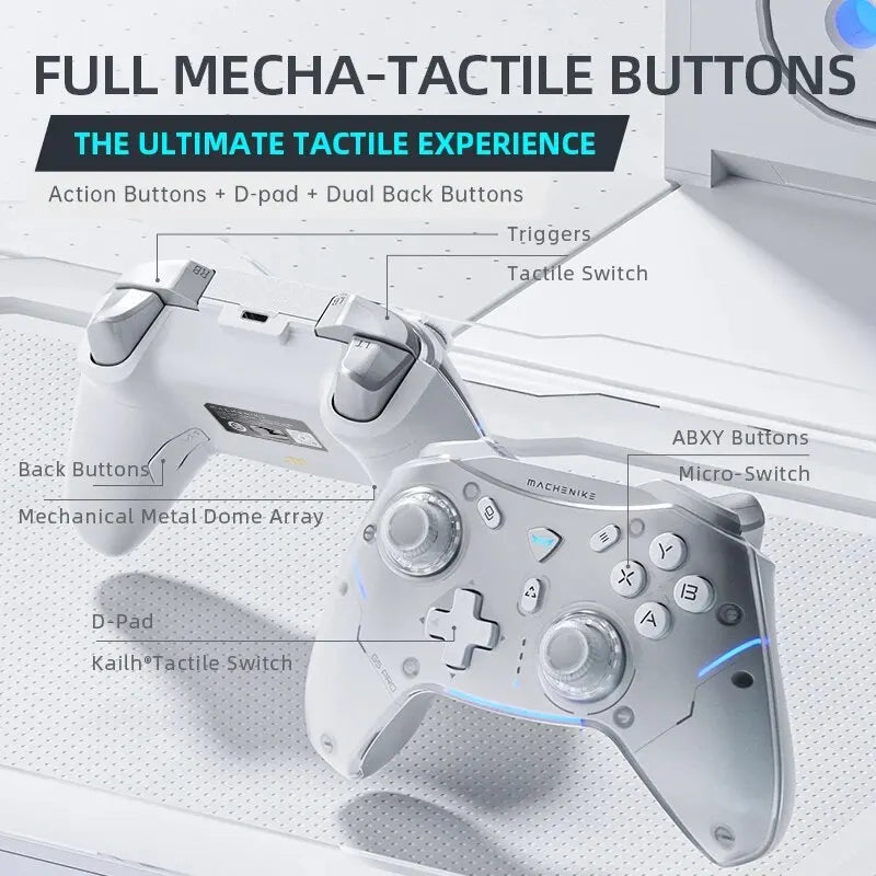 Controle Wireless Gaming Controller Machenike G5 Pro Elite Hall Trigger Joystick Mecha-Tactile Buttons Switch PC Android IOS