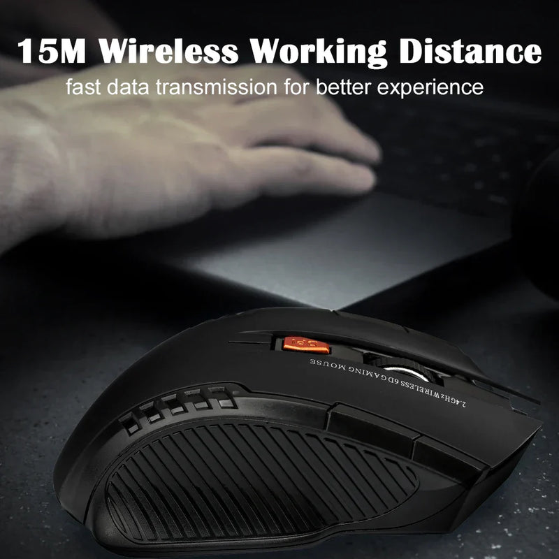 2.4GHz Wireless Mouse Optical Mice Mouse Gaming with USB Receiver Gamer 2000DPI 6 Buttons Mouse For Computer Laptop Accessories