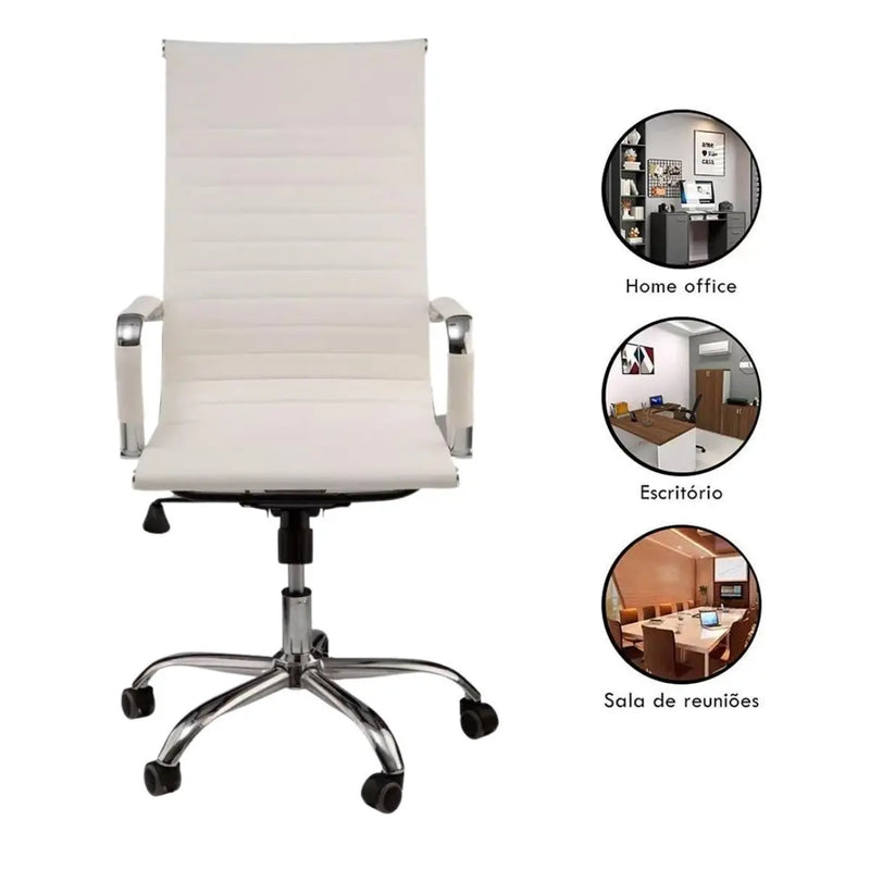 Swivel Office Chair Tall White