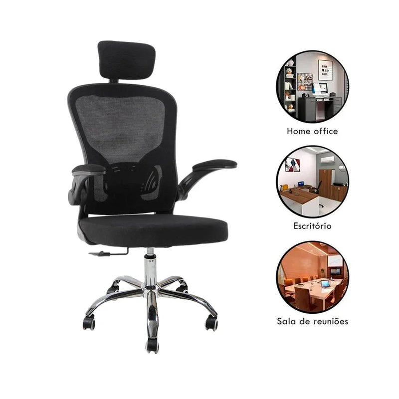 Kit 2 Chairs Office Swivel Director Vita Black