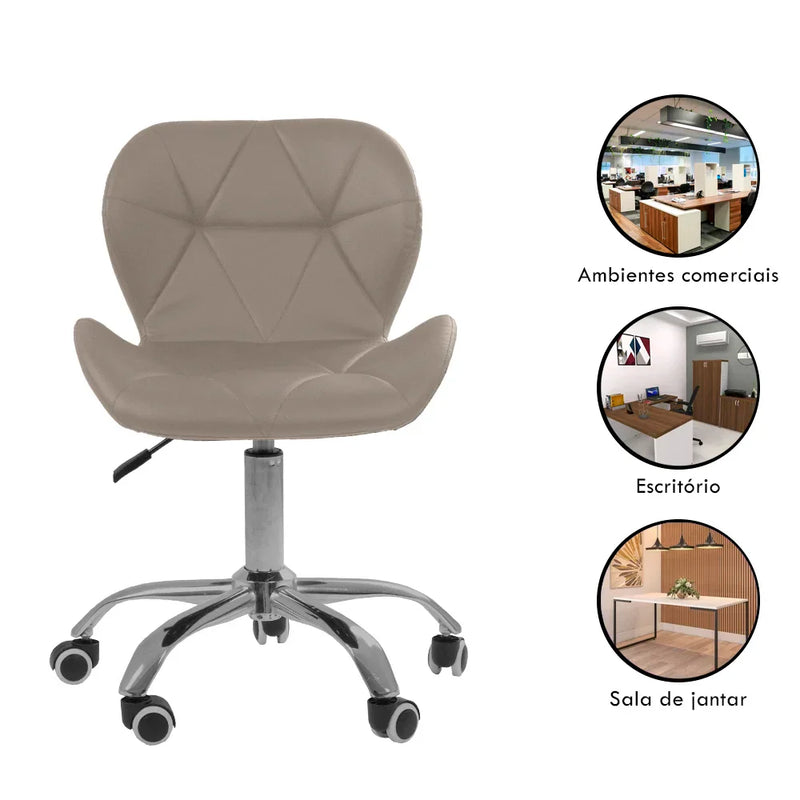 Kit 4 chairs Office Eiffel Slim Adjustable Swivel Base