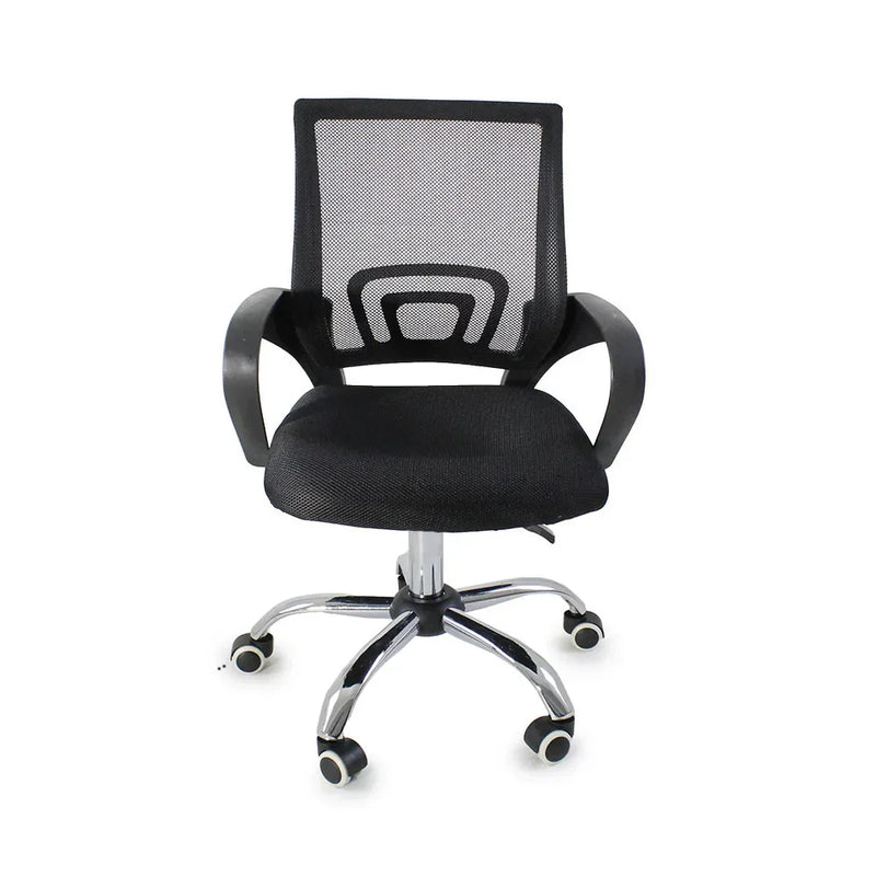 Set 4 Ergonomica Mesh Canvas Begonia Office Chairs-Black