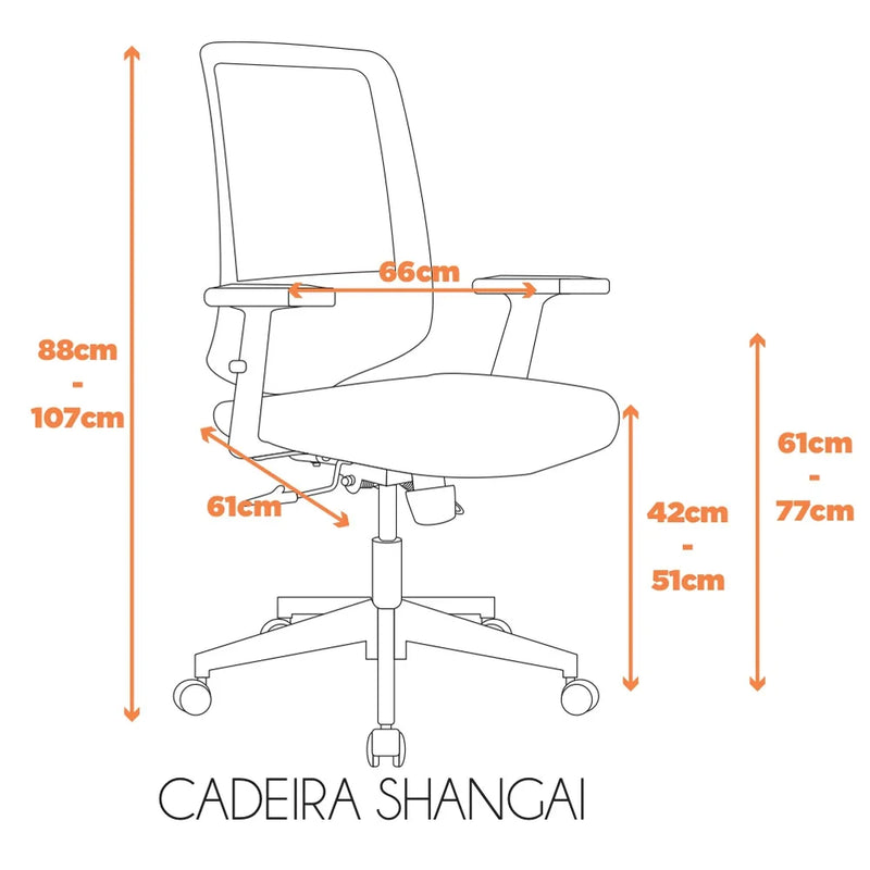 Office Chair Nr 17 Shanghai Ergonomic Black Fratini