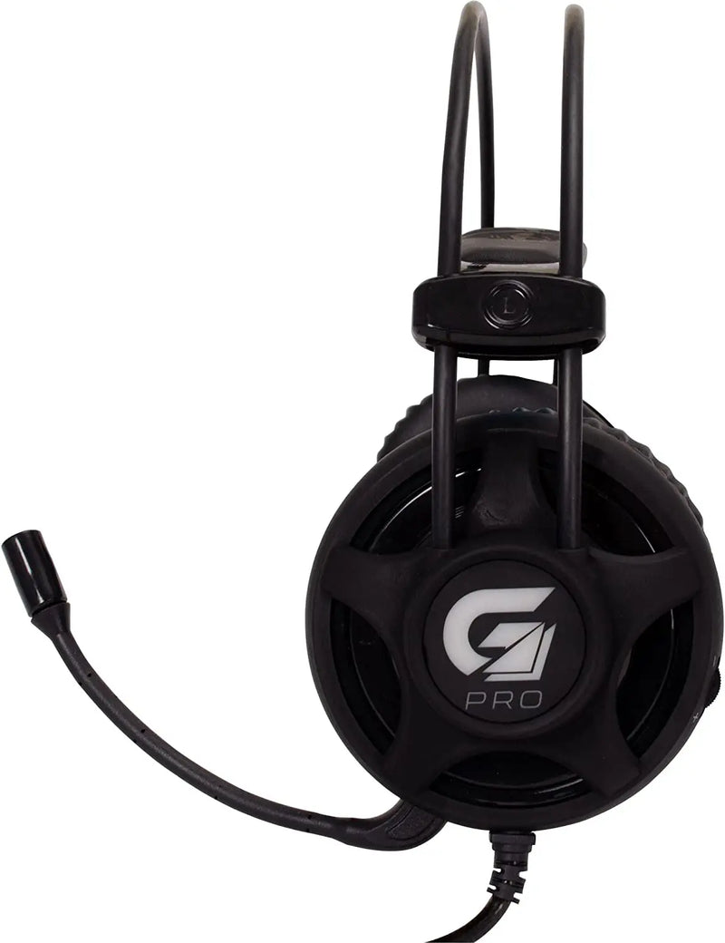 Headset Gamer Pro Microfones e Fones de Ouvido  Preto (Leds Azul)